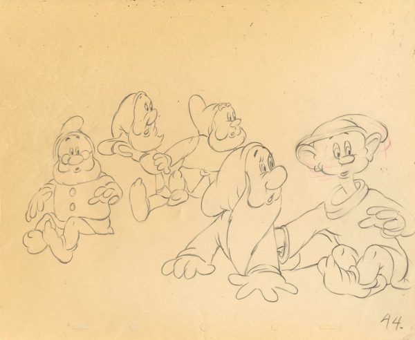 Dwarfs Original Production Drawing Hot on Sale