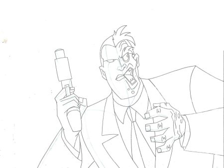 Batman The Animated Series Original Production Drawing: Two-Face on Sale