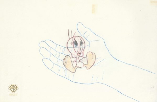 Space Jam Original Production Drawing: Tweety Fashion