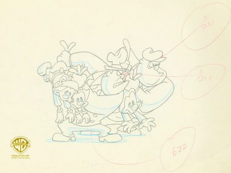 Animaniacs Original Production Drawing: Yakko, Wakko, and Dot Discount