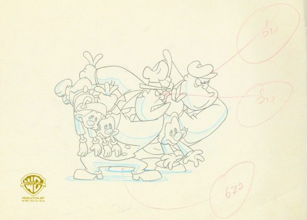 Animaniacs Original Production Drawing: Yakko, Wakko, and Dot Discount