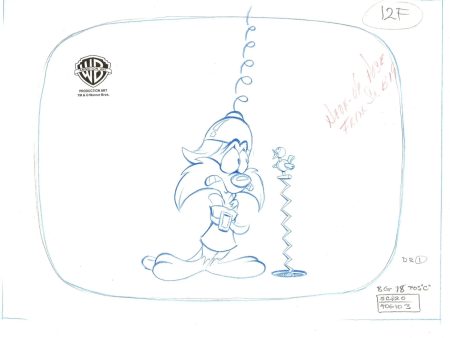 Tiny Toons Original Production Drawing: Furrball Fashion