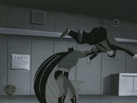 Batman The Animated Series Original Production Cel On Original Background: Batman For Sale