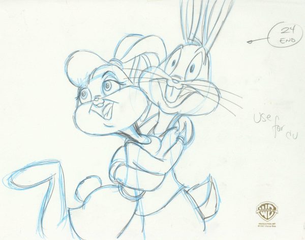 Space Jam Original Production Drawing: Bugs Bunny and Lola Bunny Hot on Sale