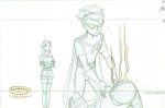 Teen Titans Original Production Drawing: Robin and Starfire Fashion