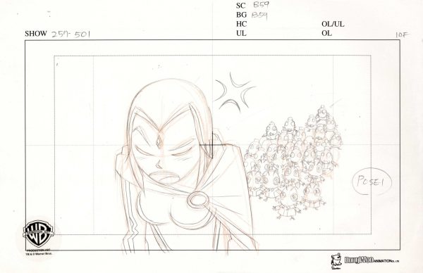 Teen Titans Original Production Drawing: Raven Cheap