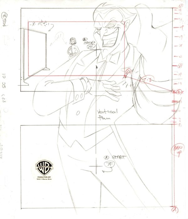 Justice League Original Production Drawing: Joker For Discount