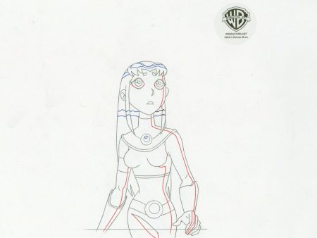 Teen Titans Original Production Drawing: Starfire For Sale