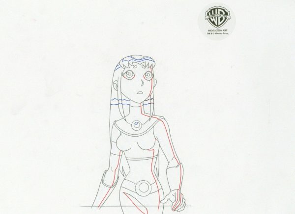 Teen Titans Original Production Drawing: Starfire For Sale