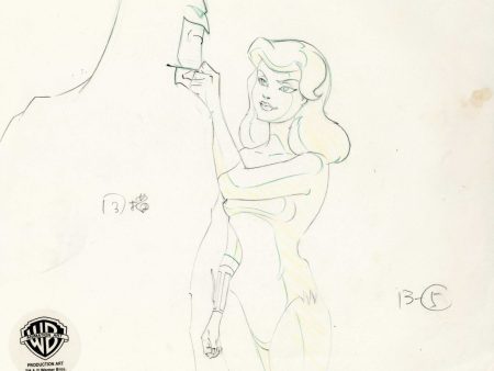 Batman The Animated Series Original Production Drawing: Batman and Poison Ivy Online Sale