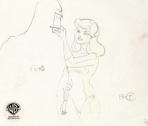 Batman The Animated Series Original Production Drawing: Batman and Poison Ivy Online Sale