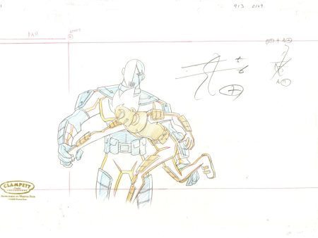 Teen Titans Original Production Drawing: Robin and Slade For Sale