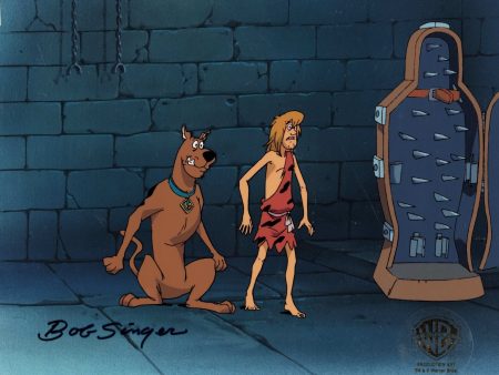 Scooby-Doo and the Witch s Ghost Original Production Cel on Original Production Background: Scooby and Shaggy Hot on Sale