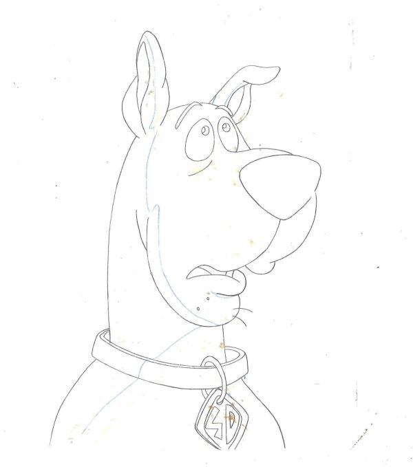 Scooby-Doo Original Production Cel with Matching Drawing: Scooby and Shaggy Online Sale