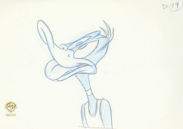 Space Jam Original Production Drawing: Daffy Duck For Sale