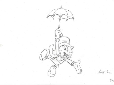 Jiminy Cricket Original Production Drawing #89 For Cheap