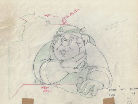 Pinocchio Original Production Drawing: Coachman Hot on Sale