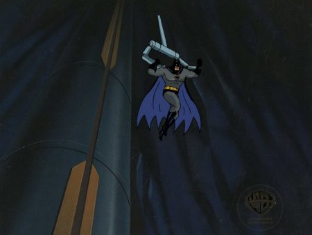 Batman The Animated Series Original Production Cel on Original Background: Batman Sale