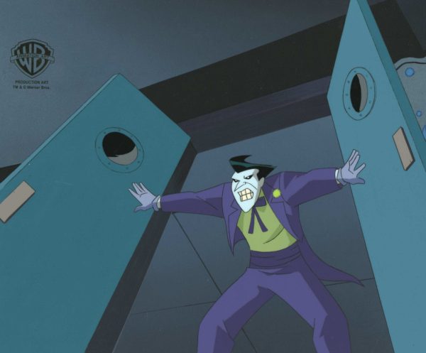 The New Batman Adventures Original Production Cel on Original Background: Joker For Sale