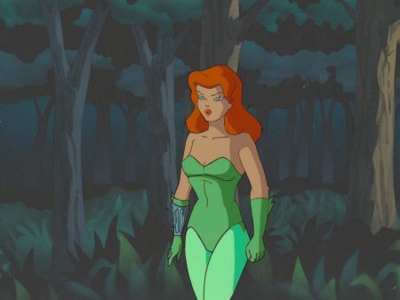 Batman The Animated Series Original Production Cel on Original Background: Poison Ivy Online Sale