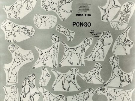 101 Dalmatians Original Production Model Sheet: Pongo on Sale