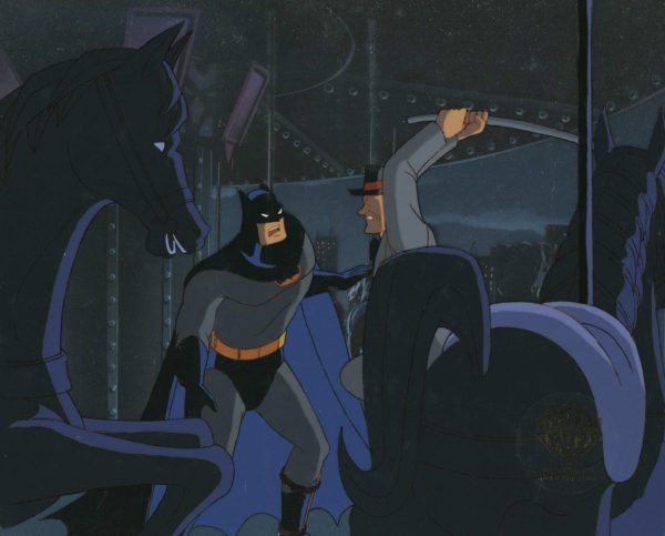 Batman The Animated Series Original Production Cel On Original Background: Batman Online now