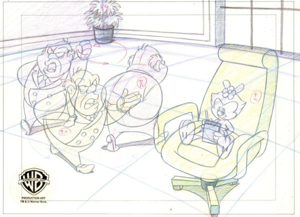 Animaniacs Original Production Drawing: Dot and Plotz Online Sale