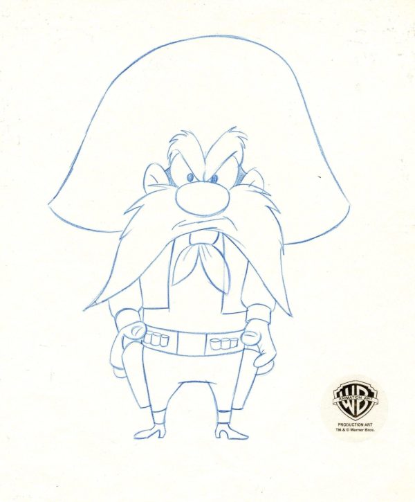 Looney Tunes Original Production Drawing: Yosemite Sam For Sale