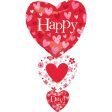 Valentine Stacker Supershape Foil Balloon Sale