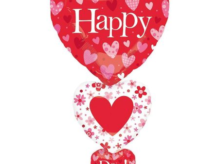 Valentine Stacker Supershape Foil Balloon Sale