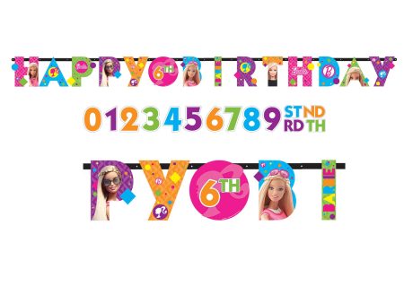 Barbie Sparkle Add An Age Jumbo Letter Banner Supply