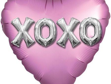 XOXO Balloon Letters Satin Foil Balloon 45cm Online Sale