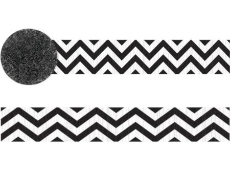 Black And White Chevron Crepe Streamer 81ft For Sale