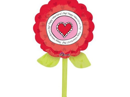 Valentine Artful Flower Supershape Balloon 33in Online Hot Sale